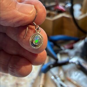 Sweet Ethiopian Opal and  925 Silver Earrings
